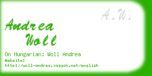 andrea woll business card